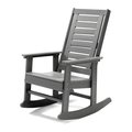 Tafee Outdoor Rocking Adirondack Chair, Grey OC-YY-1-GREY